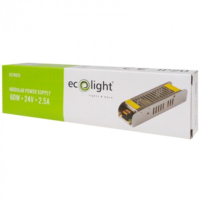 Transformator ECO SLIM 24V 60W 2.5A IP20