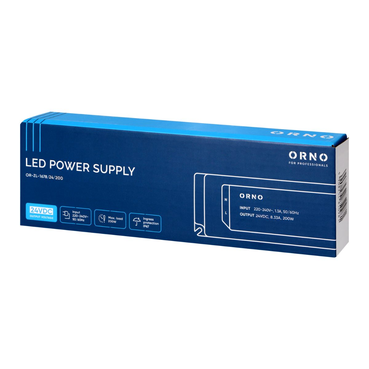 Transformator LED 24V 200W 8.33A IP67 carcasa din plastic