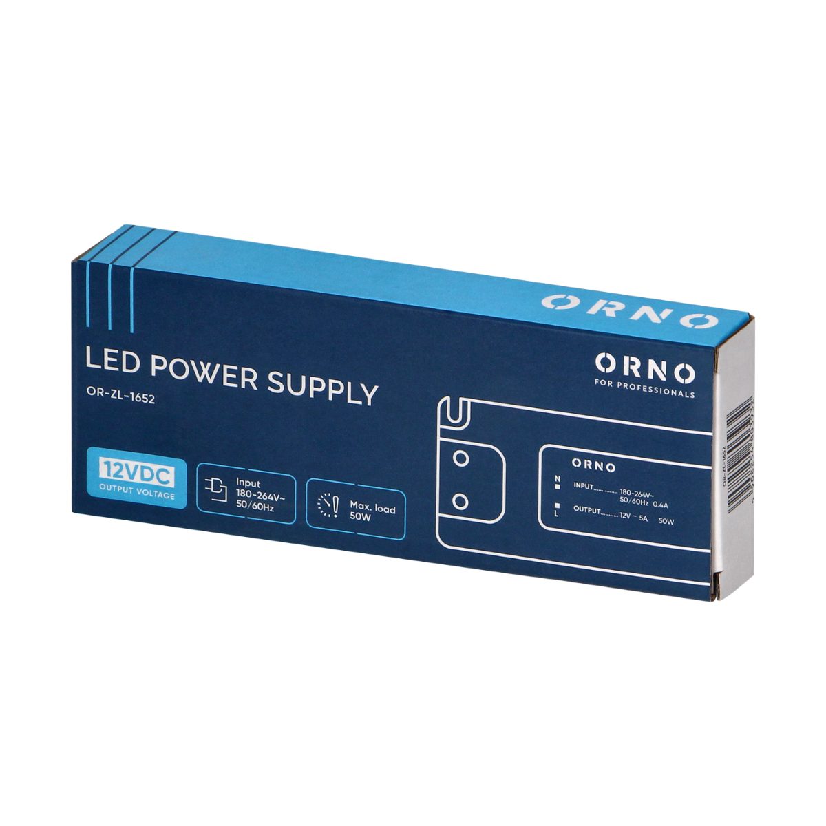 Transformator LED SLIM 12VDC 50W IP20 H:18mm