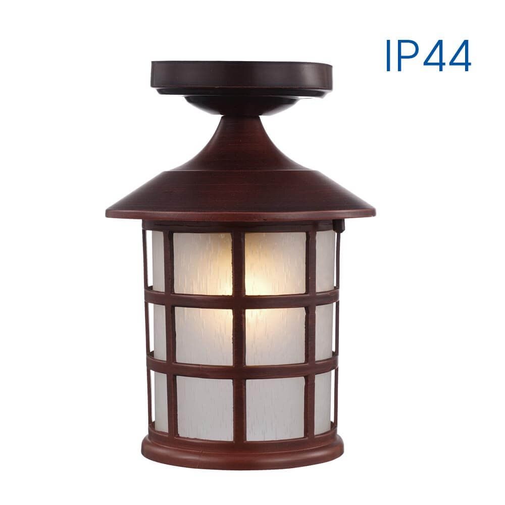 Suspensie tavan 1 x E27, IP44, design modern, maro