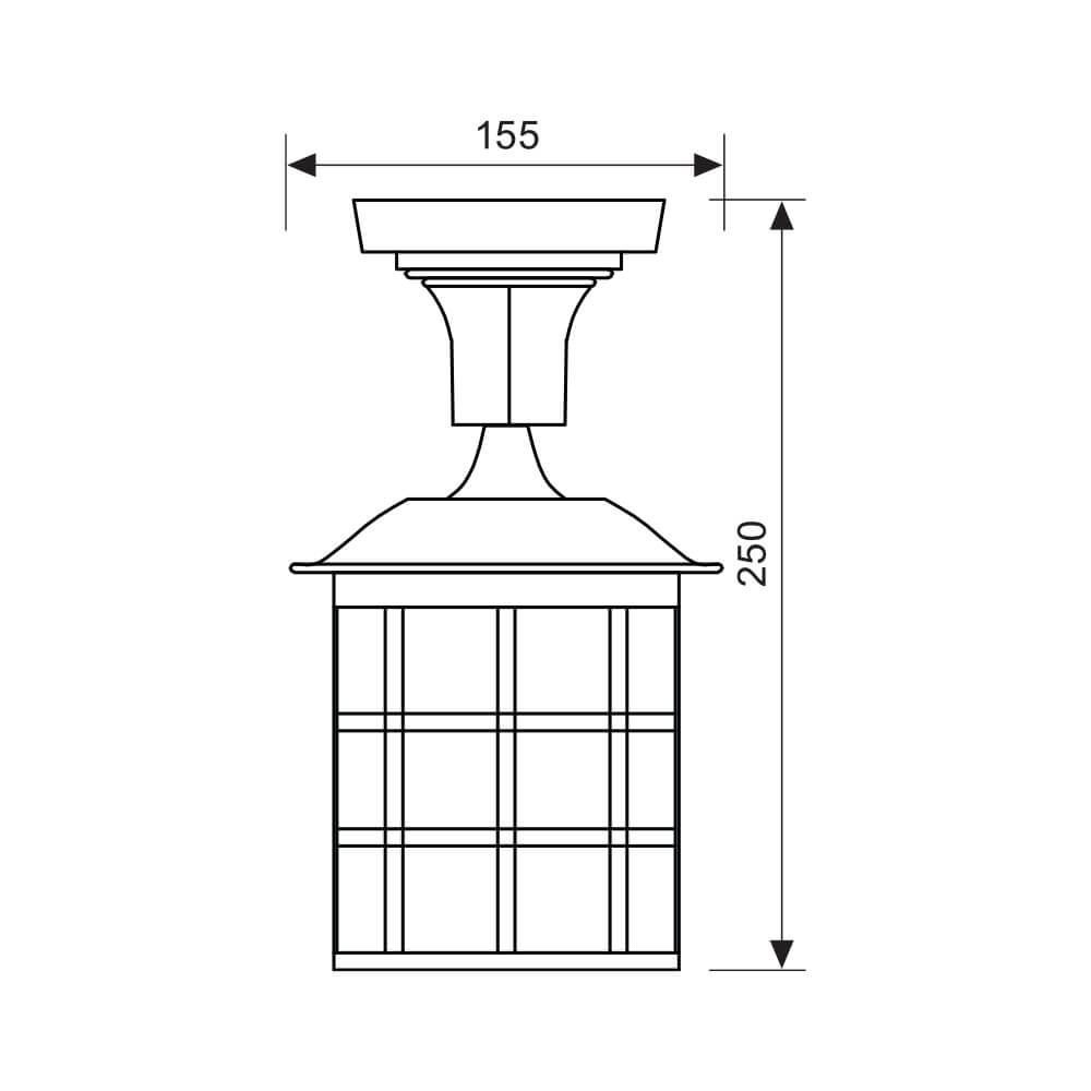 Suspensie tavan 1 x E27, IP44, design modern, maro