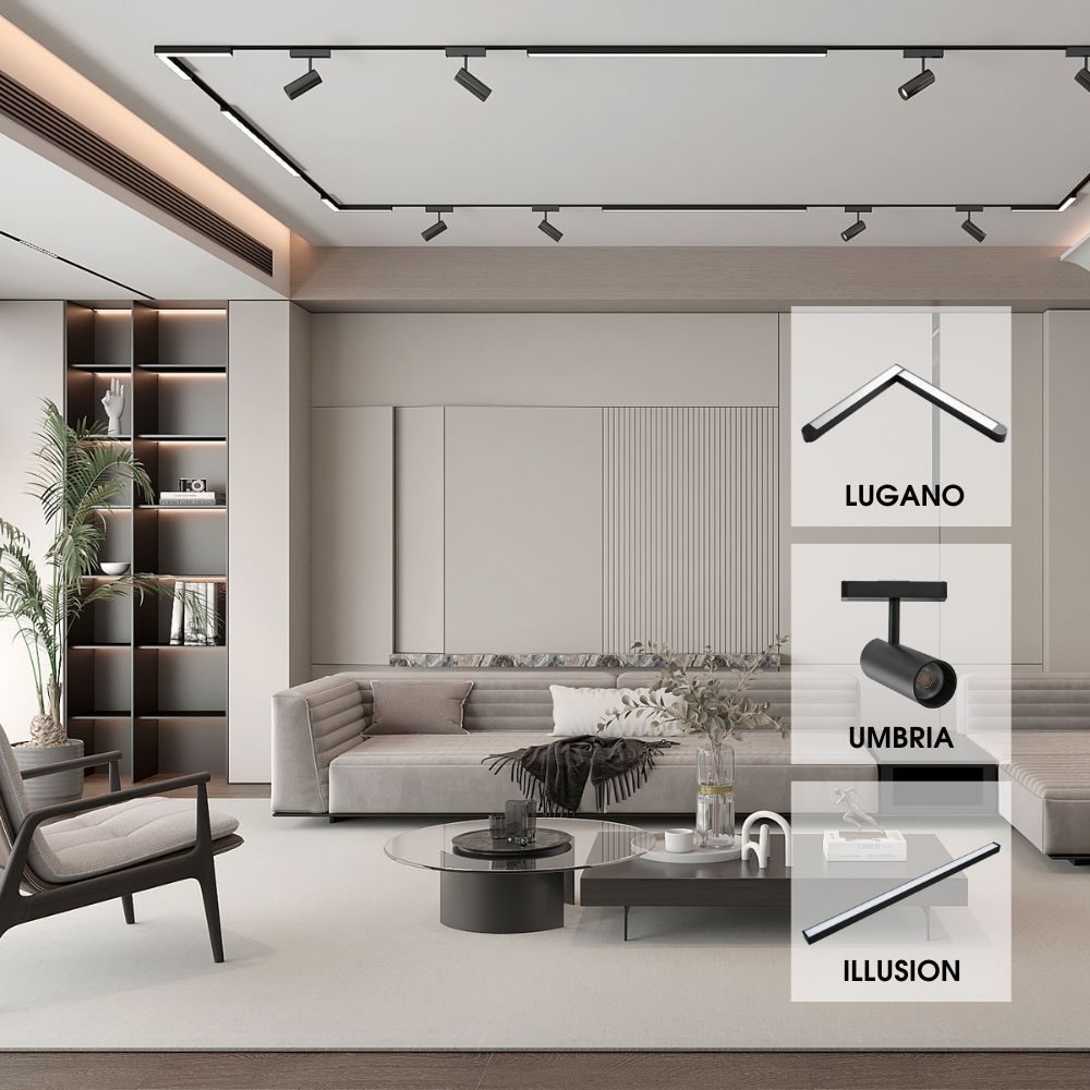 Sina magnetica 1m slim aplicata neagra