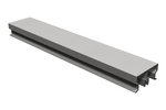 Profil de sina de alunecare inferioara din aluminiu pentru sistemul de acoperire Overline pentru usi glisante, L=4,05 m, mill finish
