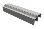 Profil din aluminiu sina inferioara pentru sistemul de acoperire Overline Plus pentru usi glisante, L=4,05 m, mill finish