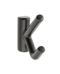 Cuier LENS dublu ZnAl negru mat