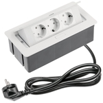 Grup prize birou SOFT 3x Schuko AC220-240V IP20 1.5 m ALB