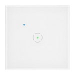 Intrerupator simplu 10A IP20 rama sticla Tuya Smart Wi-Fi alb