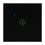 Intrerupator simplu 10A IP20 rama sticla Tuya Smart Wi-Fi negru