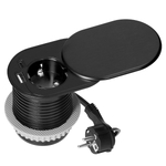 Priza cu USB+SLIDE cablu de 1.9m 1xSchuko 2xUSBxtip AC neagra