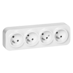 Priza cvatrupla alba ToDo 16A/230VAC IP20 aplicata