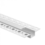 Set profil aluminiu GP02 incastrat (RIGIPS) ALB + dispersor alb laptos 2m