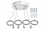 Set suspendare NYMPHEA 1m baza D:98x27mm alb