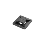 Suport colier cablu cu adeziv 20x20mm negru set 50 buc